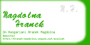 magdolna hranek business card